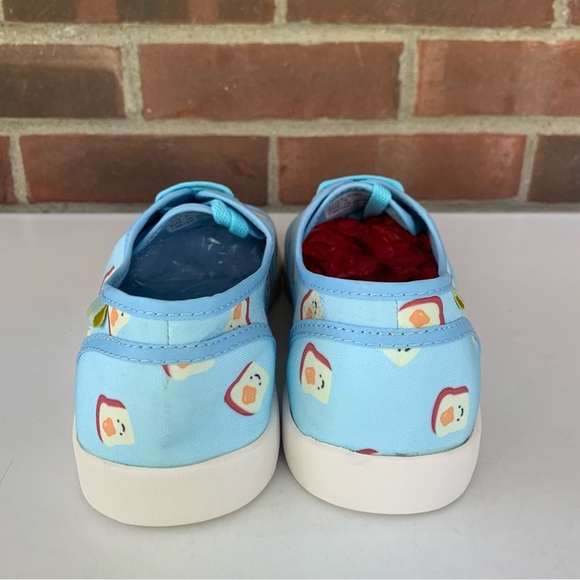 Cute To The Core Toast Print Lace Up Sneakers Women’s US 8 M - Picture 8 of 10